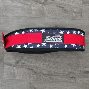 Schiek (Model 2004)Red, White & Blue Lifting Belt. Size L (35"-41"). Like New
